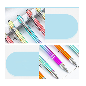 Hot Sale 2-in-1 Gradient Color Ballpoint <b>Pen</b> with Stylus Custom Logo Metal Aluminum Promotion Advertising Gift Laser Printing - Product Image 6