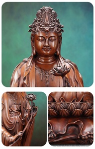 Zen Tâm Linh Đồng Bộ Ba Tượng amitabha <span class=keywords><strong>Trinity</strong></span> điêu khắc thủ công bàn thờ trung tâm cho thiền phước lành - Product Image 6