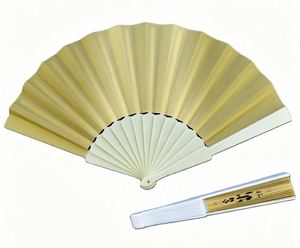 Éventail pliant personnalisé en tissu avec poignée en plastique, écologique, fait main, de haute qualité, avec logo imprimé sur mesure, vente en gros - Product Image 1