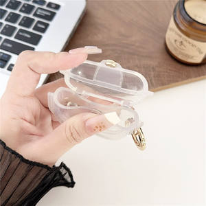 Étui magnétique transparent en TPU souple pour écouteurs pour <span class=keywords><strong>Airpods</strong></span> 1/2/3/4 Pro 2 avec <span class=keywords><strong>mousqueton</strong></span> à boucle en métal - Product Image 2