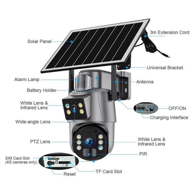 Best Selling Ubox Smart Home Battery Powered Security Cameras 4G Wifi Human Detection Cctv Camera