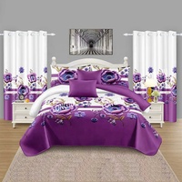 Nouvelle parure de lit imprimée de luxe, ensemble de draps 8 pièces, taille Queen, plusieurs couleurs disponibles