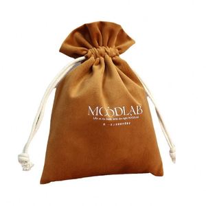 Custom Logo Printed Recyclable Velvet <b>Drawstring</b> <b>Pouch</b> for Jewelry Watch Gemstone & Necklaces-Luxury Gift Packaging - Product Image 5