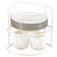 Étagère multifonctionnelle en fil métallique à 3 niveaux, organisateur de garde-manger, organisateur d'assiettes pour armoire de cuisine, support de comptoir