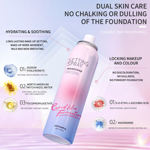 Base de maquillaje natural duradera de fábrica, espray de ajuste, impermeable, hidratante, Etiqueta Privada, cosmético - Product Image 4