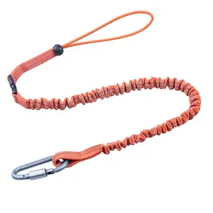 Tali anjing dapat ditarik bahan nilon tali kulit kustom Multi fungsi tali Carabiner putar Crimp UNTUK alat Lanyard