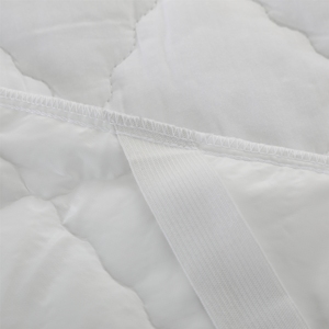 Sábana bajera de algodón blanco suave y agradable para la piel, protector de colchón impermeable acolchado con 4 bandas elásticas - Product Image 5