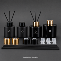 Vente en gros de diffuseurs en verre décoratifs de 100 ml et 150 ml, vase pour la maison et l'hôtel, bouteille en verre d'aromathérapie, logo personnalisé disponible