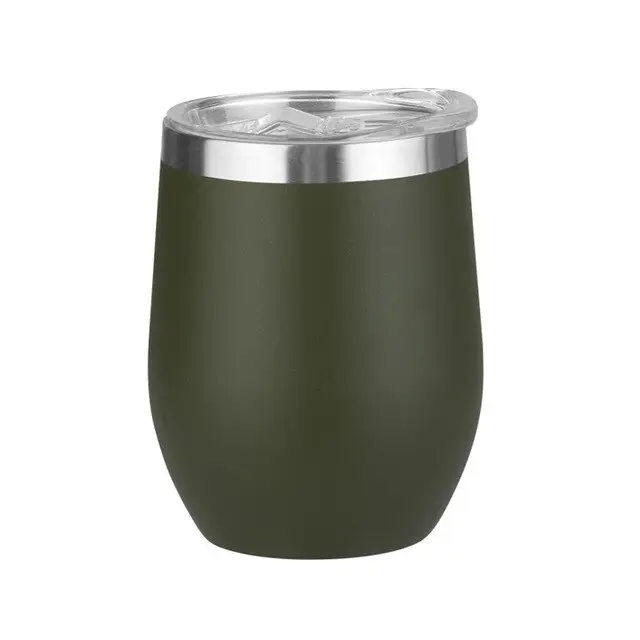 BPA 무료 12 온스 절연 이중 벽 스테인레스 스틸 승화 줄기없는 와인 샷 유리 여행 컵 와인 텀블러 선물 세트