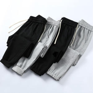 Haute qualité 100% coton blanc hommes couleur Pure coupe ample pantalons de survêtement vêtements de rue décontracté sport survêtement hommes pantalons - Product Image 1