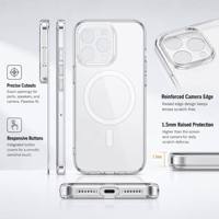 Grosir Pabrik Casing Transparan TPU+PC Anti-Kuning Level 4.5 Magnetik 360 Perlindungan Anti-Banting Mendukung OEM ODM