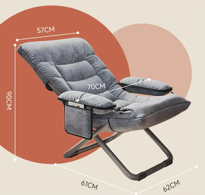 Canapé inclinable pliable en métal moderne et simple - Meuble multifonctionnel pour la maison, le bureau, la pause déjeuner, le balcon et les loisirs - Product Image 2