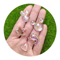 100 PIÈCES Cœurs Transparents en Résine, Strass à Dos Plat, Figurines, Appliques pour Scrapbooking, Mariage, Décoration Maison, Artisanat