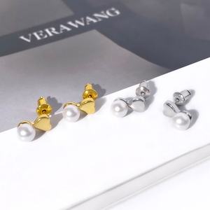 Pendientes Minimalistas de Joyería para Mujer, Pendientes Chapados en Oro de 18K, Pendientes de Perlas Coreanos de Moda - Product Image 6