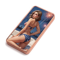 En gros, lingot de cuivre pur 999 de 1 once, coloré, motif femme en bikini coquette, souvenir de collection
