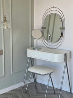 Coiffeuse style crème, bureau de maquillage moderne et minimaliste, table de maquillage haut de gamme de luxe léger pour chambre à coucher
