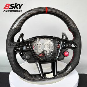 <span class=keywords><strong>Volante</strong></span> de Fibra de Carbono con Botón de Encendido para <span class=keywords><strong>Audi</strong></span> Q3 Q5 Q6 Q7 Q8 SQ8 A3 <span class=keywords><strong>A4</strong></span> B9 A5 B8 A6 C7 S3 S4 RS3 RS5 RS7 RS6 C8 - Product Image 6