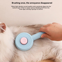 Peine para gatos de pelo flotante, cepillo de autolimpieza para gatos con remolino, cepillo para depilación de mascotas, suministros para gatos, cepillo de pelo largo al por mayor