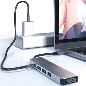 Vendita calda 5 <span class=keywords><strong>in</strong></span> 1 USB 3.0 USB tipo 2.0 <span class=keywords><strong>C</strong></span> 87W PD caricatore HD 4K Usb <span class=keywords><strong>c</strong></span> Docking Station Hub Otg adattatore Splitter per PC Macbook - Product Image 4