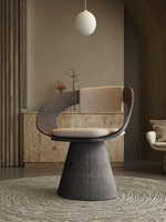 Chaise de salon de luxe design avec tabouret de maquillage pour chambre à coucher infusé de lumière Mobilier de salon de loisirs créatifs