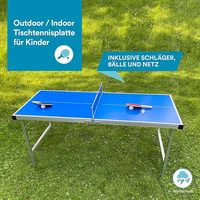 Table de ping-pong pliable pour enfants avec filet de raquettes de tennis de table et balles de ping-pong pour l'entraînement ou la maison