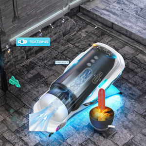 Automatischer <span class=keywords><strong>Masturbator</strong></span> für Männer mit Vibrations-, Saug-, Stoß- und Heizfunktionen, Sprachsteuerung, Penis-Stimulator in Hautfarbe für Realistisches Sexgefühl - Product Image 4