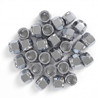 Écrou hexagonal autobloquant en acier au carbone zingué avec insert en nylon pour l'assemblage d'axe de roue pivotante