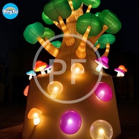 Champignon gonflable décoratif géant pour l'extérieur avec éclairage LED Champignon gonflable pour décoration de scène extérieure
