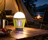Lampe anti-moustiques électrique rechargeable, lampe de camping à lumière UV à intensité variable, LED anti-insectes, lanterne portable pour tente, jardin, patio