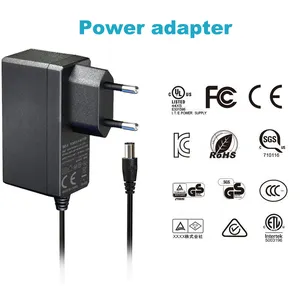 6V 9V 12V 15V 18V 0.5A 1A 1.5A 2A Power Supply Adapter với CE 5521 pulg 5V 2A 12V Power Adapter cho mạng TV Thiết bị chuyển mạch