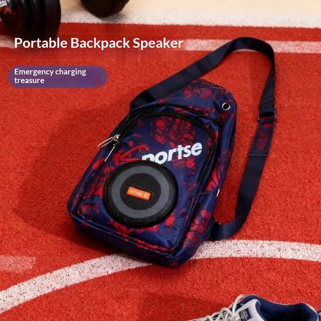 New Cross-shoulder Backpack Wireless for 5.3 Speaker Portable Mini Plastic Outdoor Large Volume