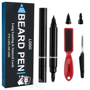 Crayon de remplissage pour <span class=keywords><strong>barbe</strong></span> en gros pour hommes, imperméable, résistant à la transpiration, longue tenue, aspect naturel avec brosse, pour combler les zones clairsemées, OEM - Product Image 1