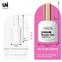 UNIGEL 35ml Gel de Construction pour Ongles, Gel UV LED Durcissant, Écologique, Longue Durée, Séchage Rapide, Sans HEMA, Qualité Professionnelle pour Salon