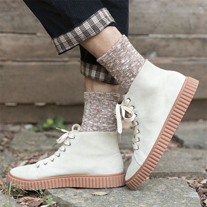 Men's Pure Cotton Crew <b>Socks</b> Thick Terry Sole Anti Bacterial For Basketball Gray - Product Image 3