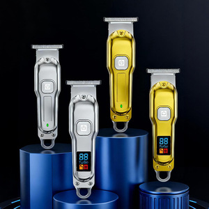 Cortadora de pelo eléctrica portátil, recargable, de doble uso, con pantalla LCD y cuerpo metálico para uso doméstico - Product Image 1