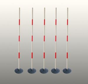 Juego de Postes de Entrenamiento de Agilidad - Marcadores Rojos y Blancos para Fútbol y Baloncesto con Base de Goma para Ejercicios de Drible y Defensa - Product Image 1