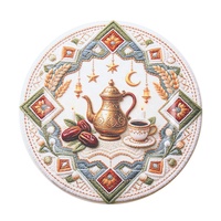 StarLuckINT Nouveau Design Assiette de Présentation 13'' en Plastique PP Peint par Pulvérisation pour Événements Festifs, Vaisselle Élégante, Décoration pour Mariages et Fêtes