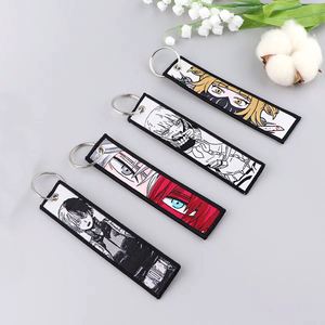 <b>Personalized</b> Keychain Double Sided Embroidery Label Anime Logo Namel Tag Embroidery Keychain Custom Anime Embroidered KeyChain - Product Image 4