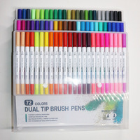 Touchfive — marqueurs de peinture à double pointe, 72 couleurs, bon marché, ensemble de stylos à brosse de couleur à l'eau
