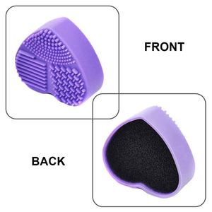 Éponge de décoloration et tapis de nettoyage en silicone, séchage rapide et lavage humide 2-en-1 pour pinceaux de maquillage - Product Image 3