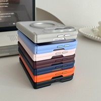 Étui antichoc en TPU+PC pour iPhone DUO avec support magnétique à anneau et colonne métallique à ressort