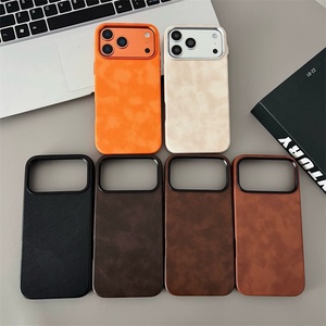 Funda Magnética de Cuero Retro para iPhone 17 16 15 14 13 12 Pro Max, Funda Magnética con Textura de Cuero TPU para iPhone 17 - Product Image 1
