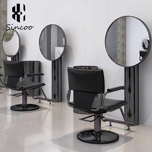 Unique Design Stainless Steel Single Sided <b>Mirror</b> Round <b>Table</b> Barber Shop Hair <b>Mirror</b> for Perm and Dye Area Multi-faceted <b>Mirror</b> - Product Image 4
