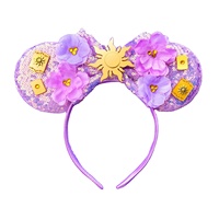Vente en gros d'oreilles de souris inspirées de Raiponce, bandeaux pour cheveux de princesse, accessoires pour cheveux pour filles et enfants