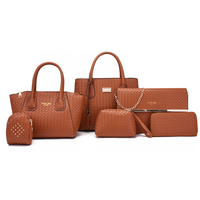 Nouvel Arrivage – Ensemble 6 Pièces Tissé pour Femme : Sac Téléphone, Sac à Main Durable, Portefeuille, Sac Décontracté pour Maman, Utilisation Quotidienne pour iPhone 15 Pro Max