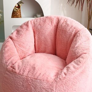 Pouf a <span class=keywords><strong>Sacco</strong></span> in Pelliccia Marrone per Adulti con Imbottitura in Schiuma, Include Rivestimento Rimovibile e Lavabile in Lavatrice - Product Image 4