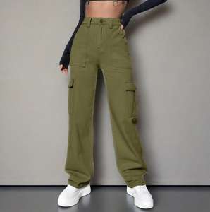 Boutique en gros 2025 automne nouveau à la mode taille haute ample jambe large jambe droite femmes jean - Product Image 1