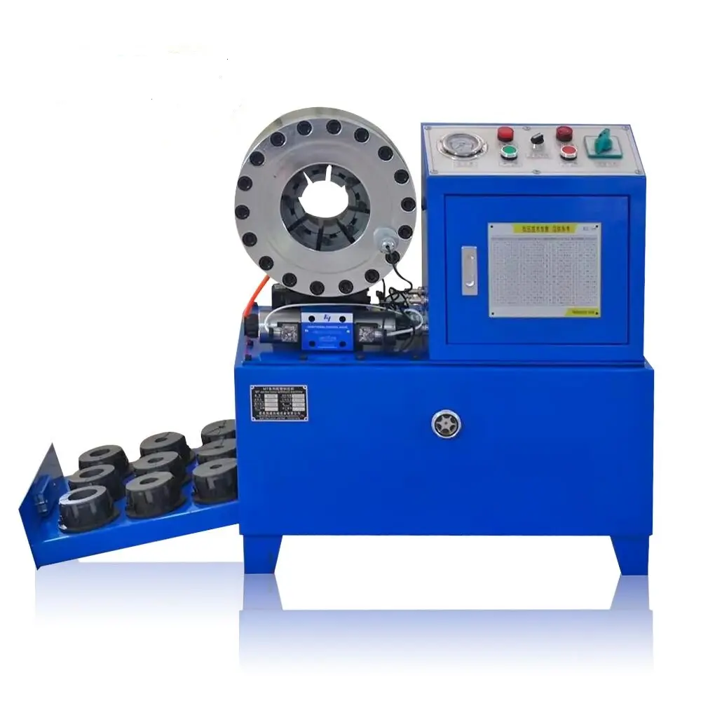 Full automatic hydraulic hose crimping machine/ pipe press hose fitting crimper / wire rope tube swaging price for sale