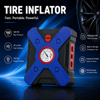 3 in 1 Car Tire Inflator with Vacuum Cleaner and LED Light 12V Air Compressor