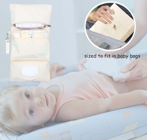 Organisateur de sac de bébé de conception de logo de fleur Mini imperméable couche-culotte fourre-tout <span class=keywords><strong>pliable</strong></span> voyage ensemble pour le cadeau de douche de bébé de maman - Product Image 2